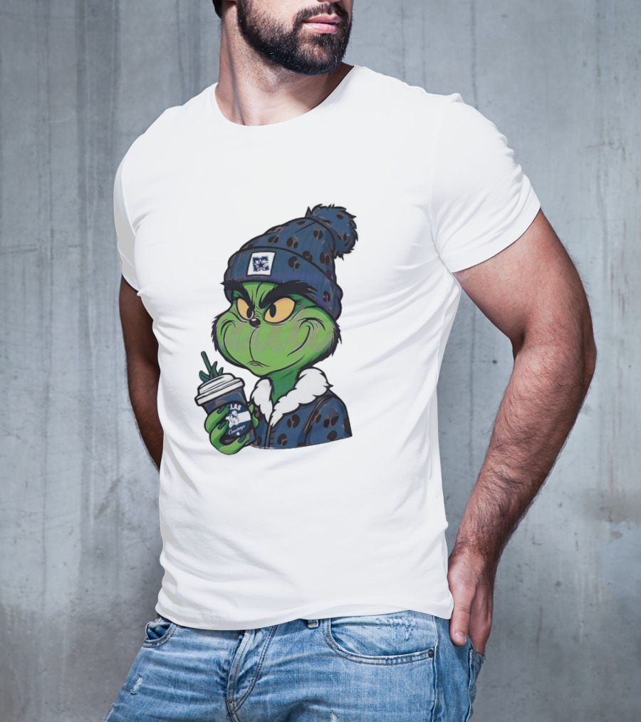 Grinch Boujee Dallas Leopard Print Winter Beanie Coffee Cup Sports T-Shirt
