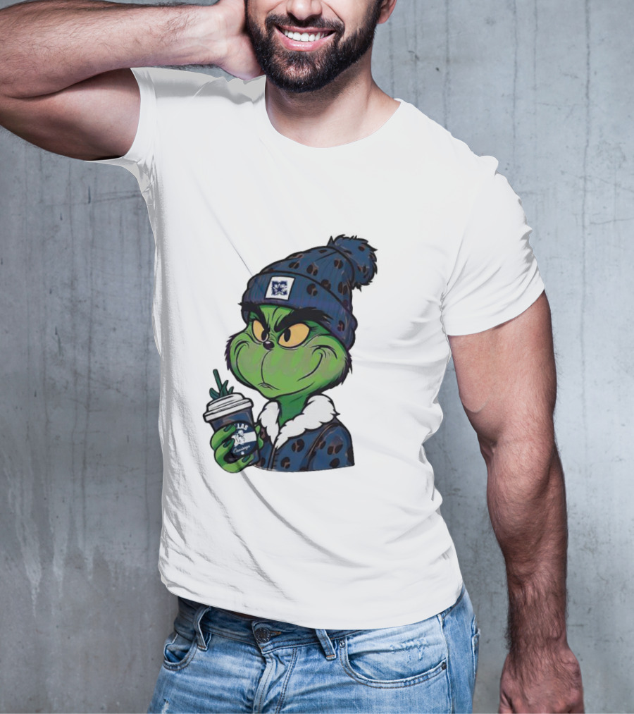 Grinch Boujee Dallas Leopard Print Winter Beanie Coffee Cup Sports T-Shirt