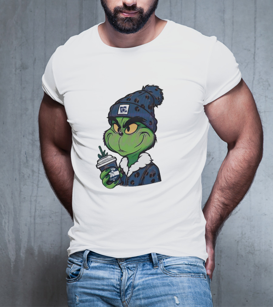 Grinch Boujee Dallas Leopard Print Winter Beanie Coffee Cup Sports T-Shirt