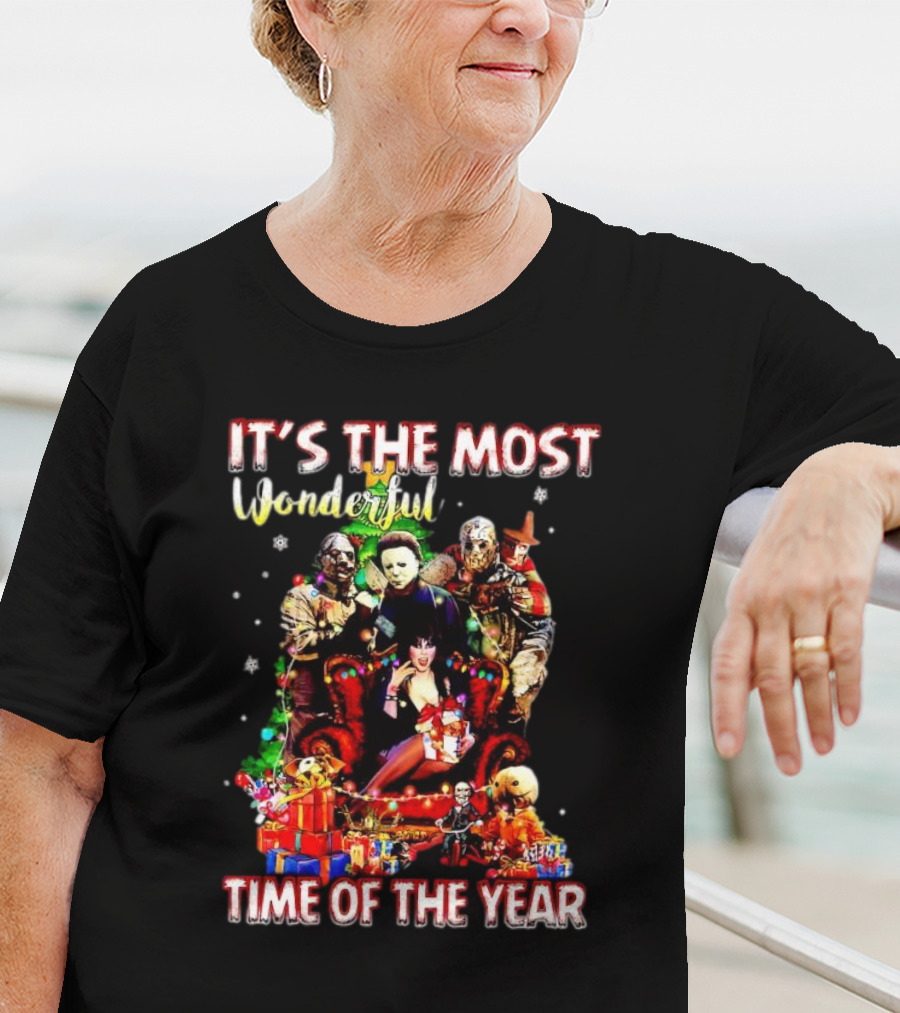 It's The Most Wonderful Time Of The Year Horror Movie Characters Christmas T-Shirt