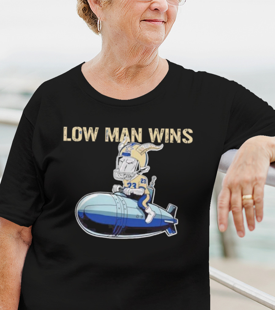 LOW MAN WINS 23 Viking Riding Bomb T-Shirt