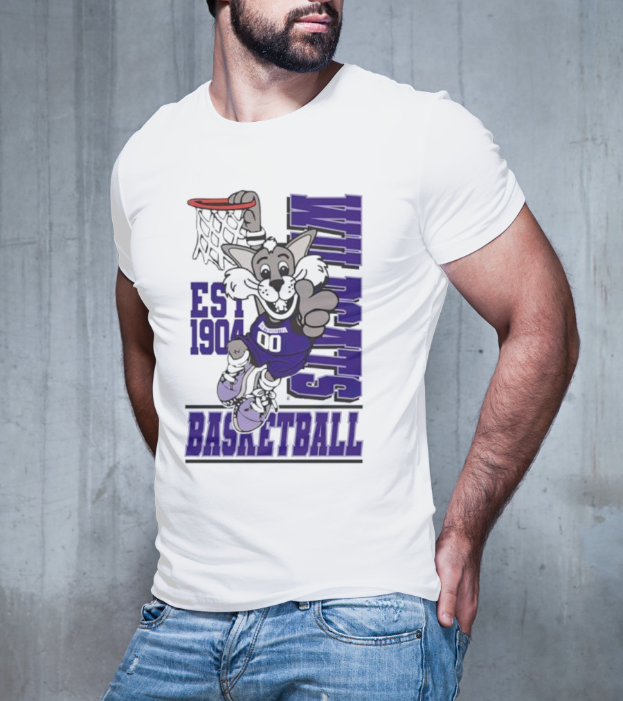 Northwestern Wildcats Basketball Willie Dunk Est 1904 T-Shirt