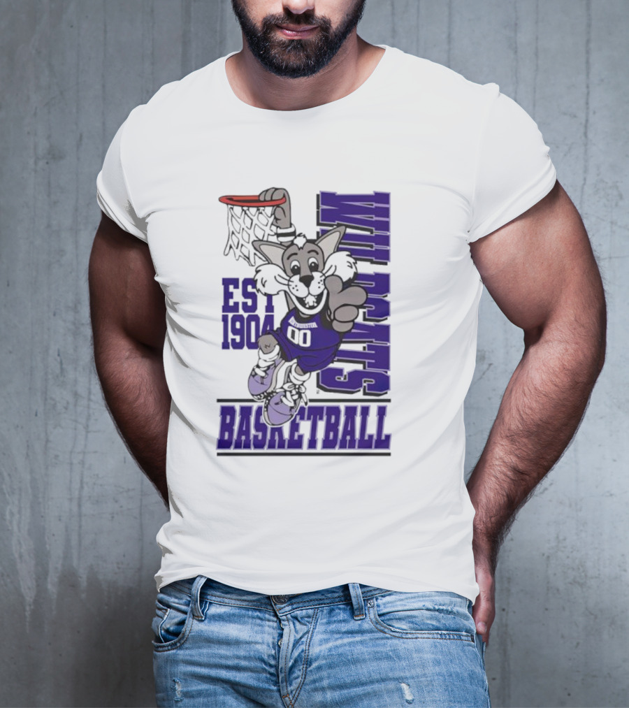 Northwestern Wildcats Basketball Willie Dunk Est 1904 T-Shirt
