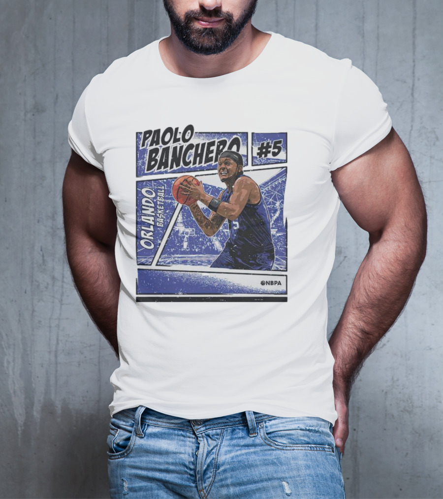 Paolo Banchero Orlando Basketball #5 NBPA Comic T-Shirt