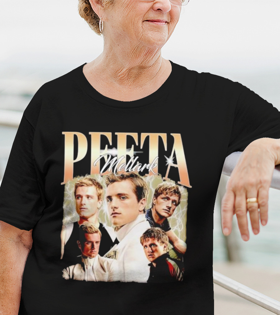 Peeta Mellark Actor Vintage Style Collage T-Shirt