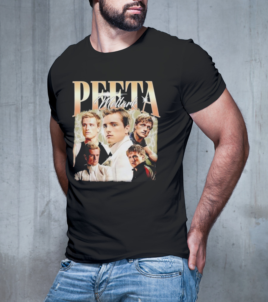 Peeta Mellark Actor Vintage Style Collage T-Shirt