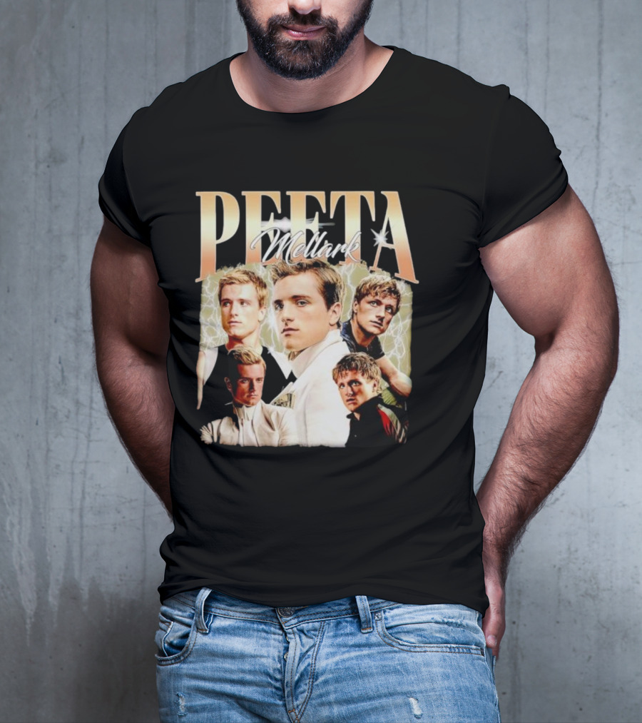 Peeta Mellark Actor Vintage Style Collage T-Shirt