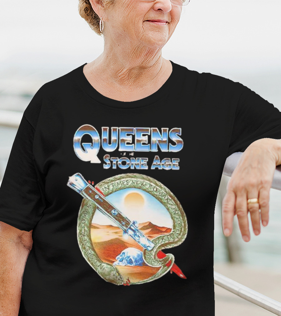 Queens Of The Stone Age Desert Snake Skull T-Shirt