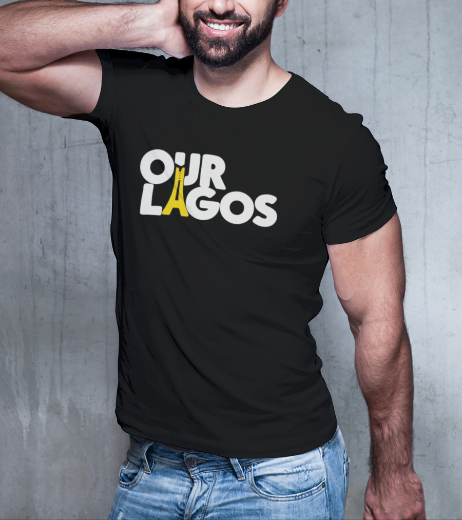 OUR LAGOS YELLOW BRIDGE LETTERING T-Shirt