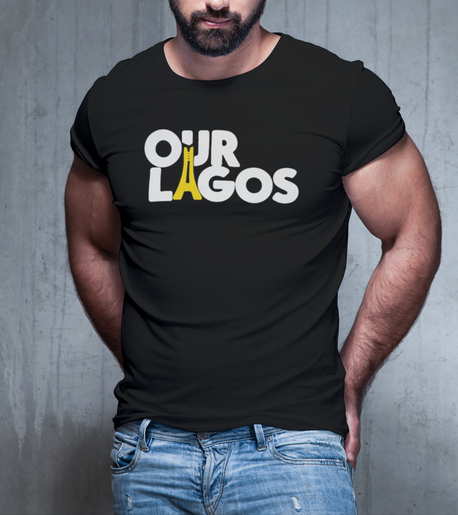 OUR LAGOS YELLOW BRIDGE LETTERING T-Shirt