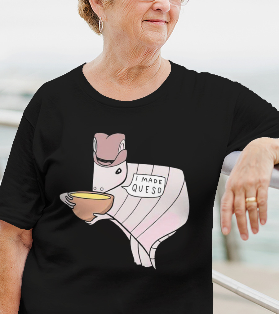 Quesodillo I Made Queso Armadillo Holding Cheese Bowl T-Shirt