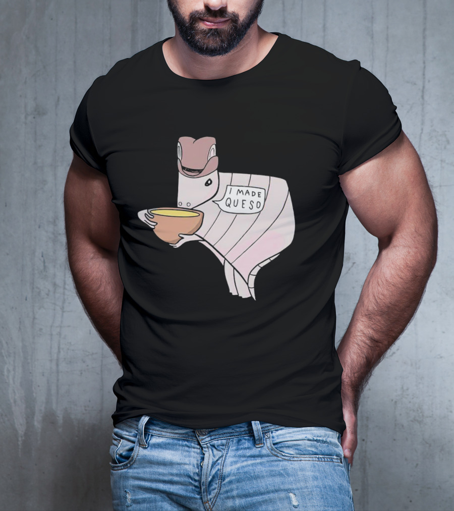 Quesodillo I Made Queso Armadillo Holding Cheese Bowl T-Shirt