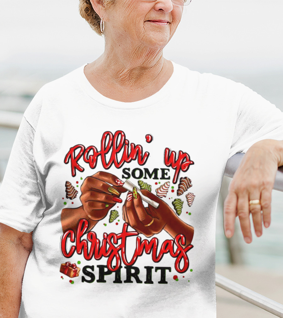 Rollin’ Up Some Christmas Spirit With Festive Candy Canes And Holiday Cheer T-Shirt