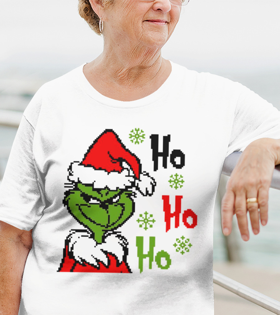 Santa Grinch Ho Ho Ho Merry Christmas T-Shirt