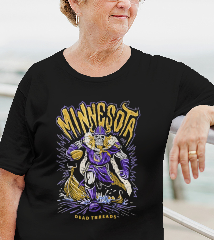 Minnesota Skeleton Viking Football Dead Threads T-Shirt