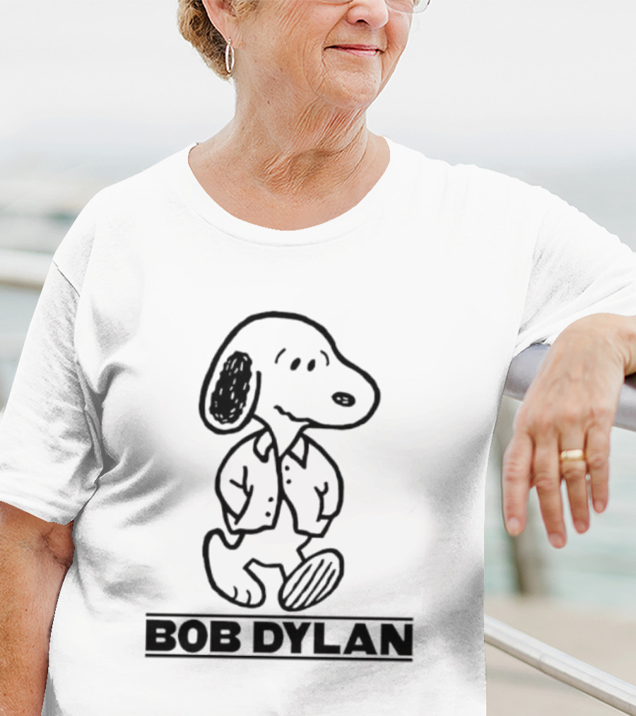 Snoopy Bob Dylan Walking Cool T-Shirt