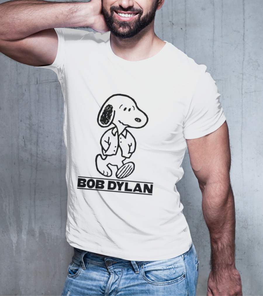 Snoopy Bob Dylan Walking Cool T-Shirt