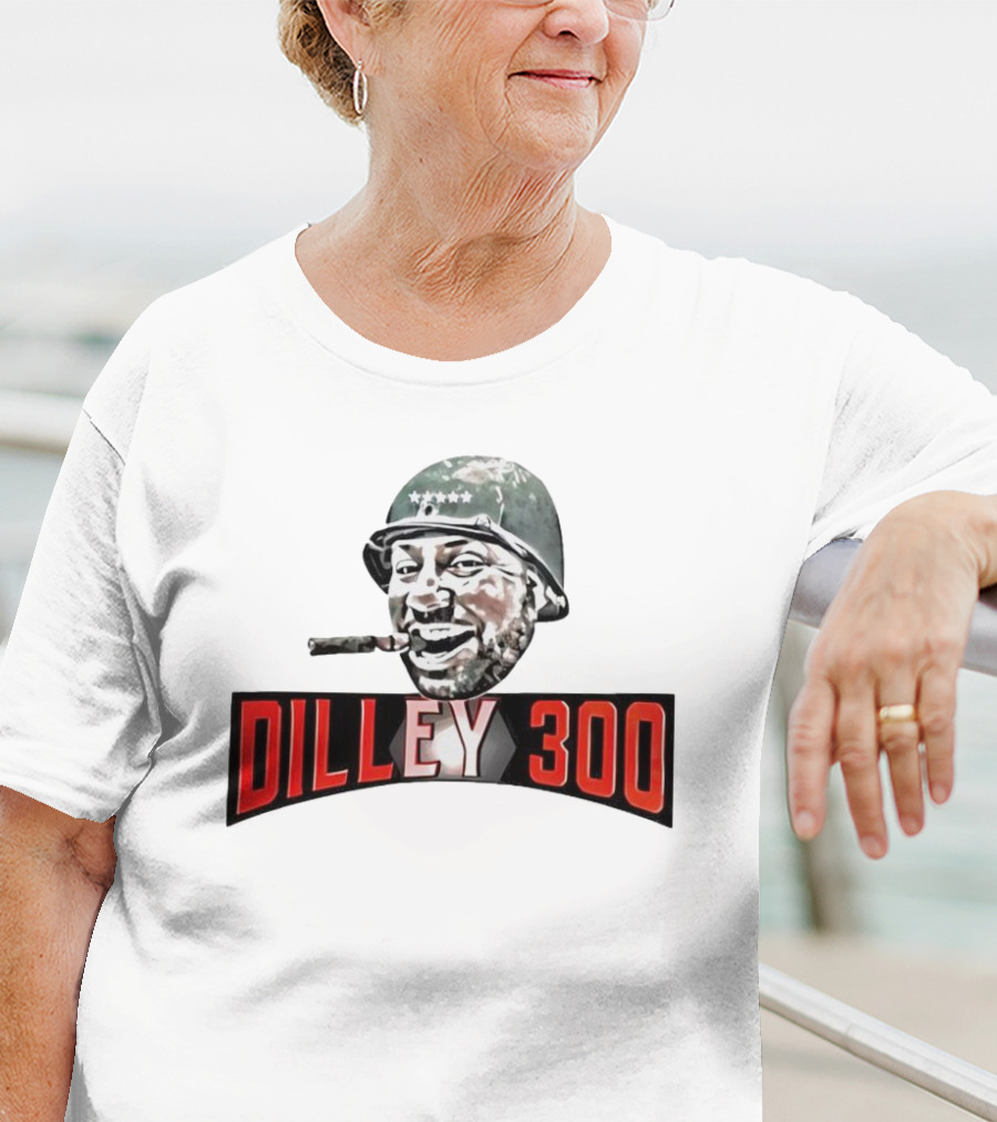 Dilley 300 Military Style Helmet Cigar Laughing Soldier T-Shirt