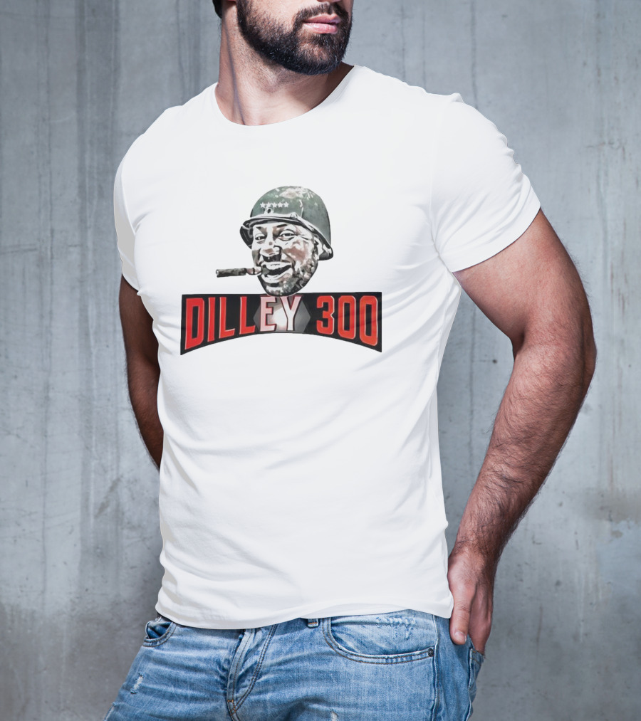 Dilley 300 Military Style Helmet Cigar Laughing Soldier T-Shirt