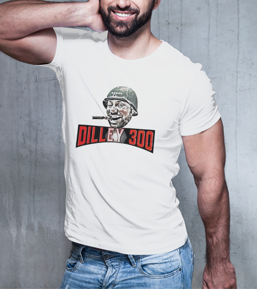 Dilley 300 Military Style Helmet Cigar Laughing Soldier T-Shirt