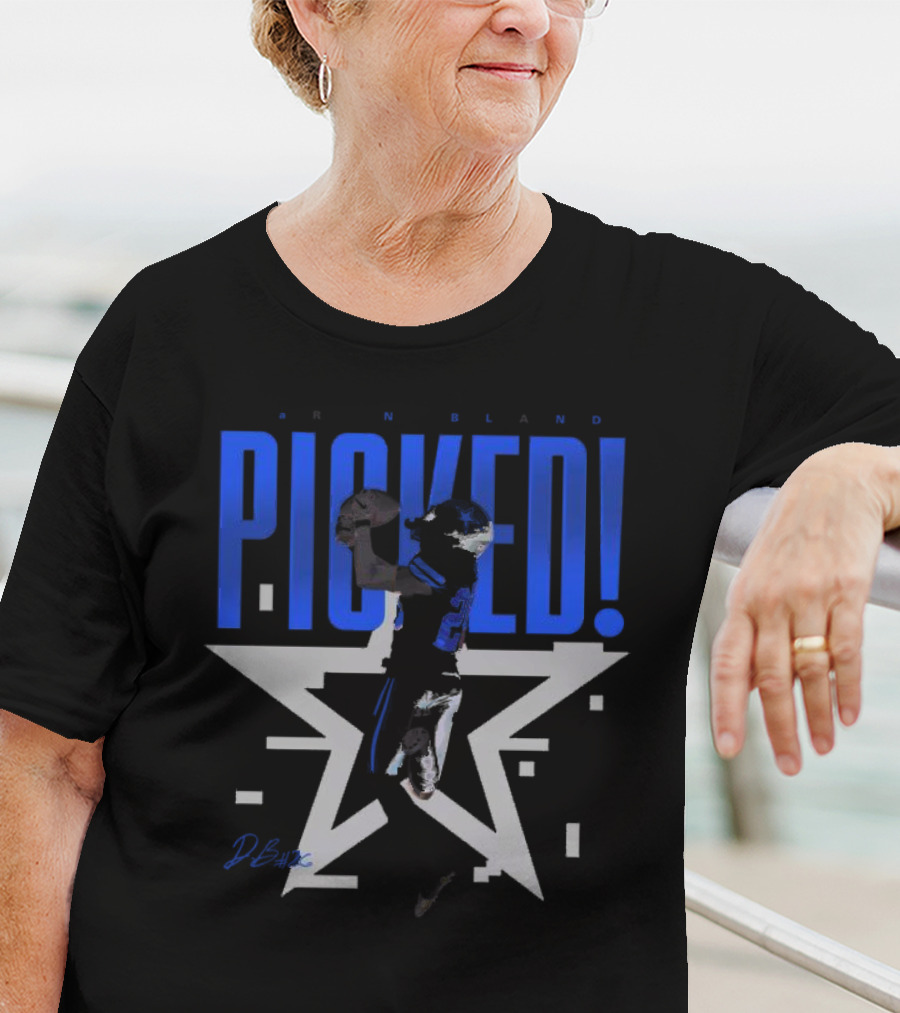 Daron Bland Picked Star Signature Football Catching Action T-Shirt