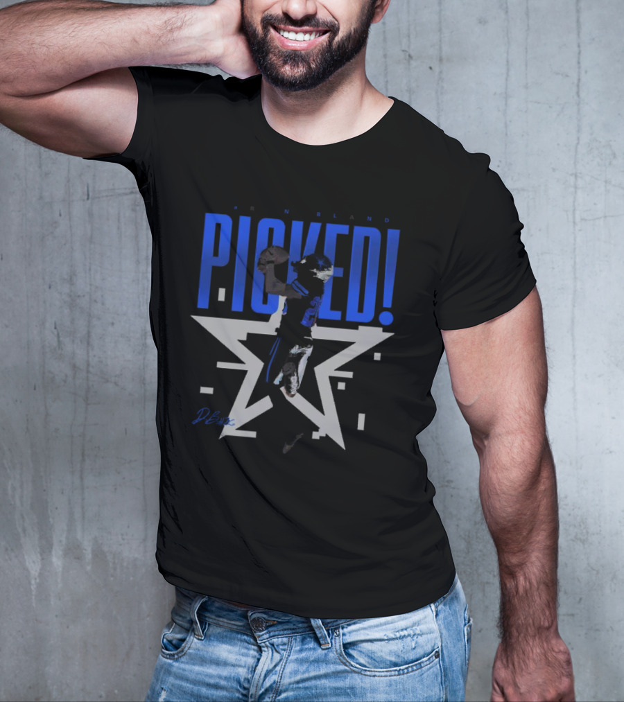Daron Bland Picked Star Signature Football Catching Action T-Shirt