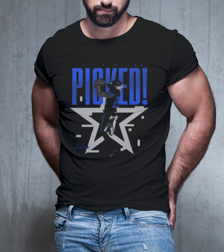 Daron Bland Picked Star Signature Football Catching Action T-Shirt