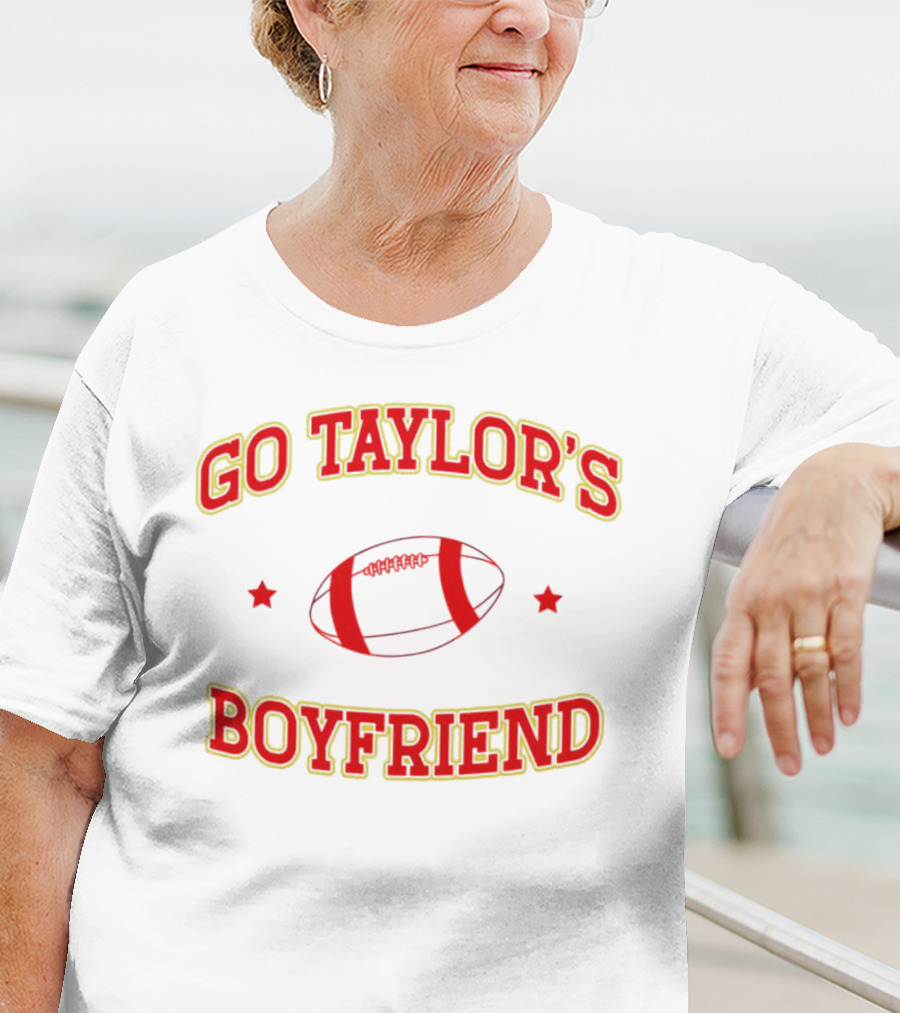 Go Taylor's Boyfriend Football Christmas T-Shirt