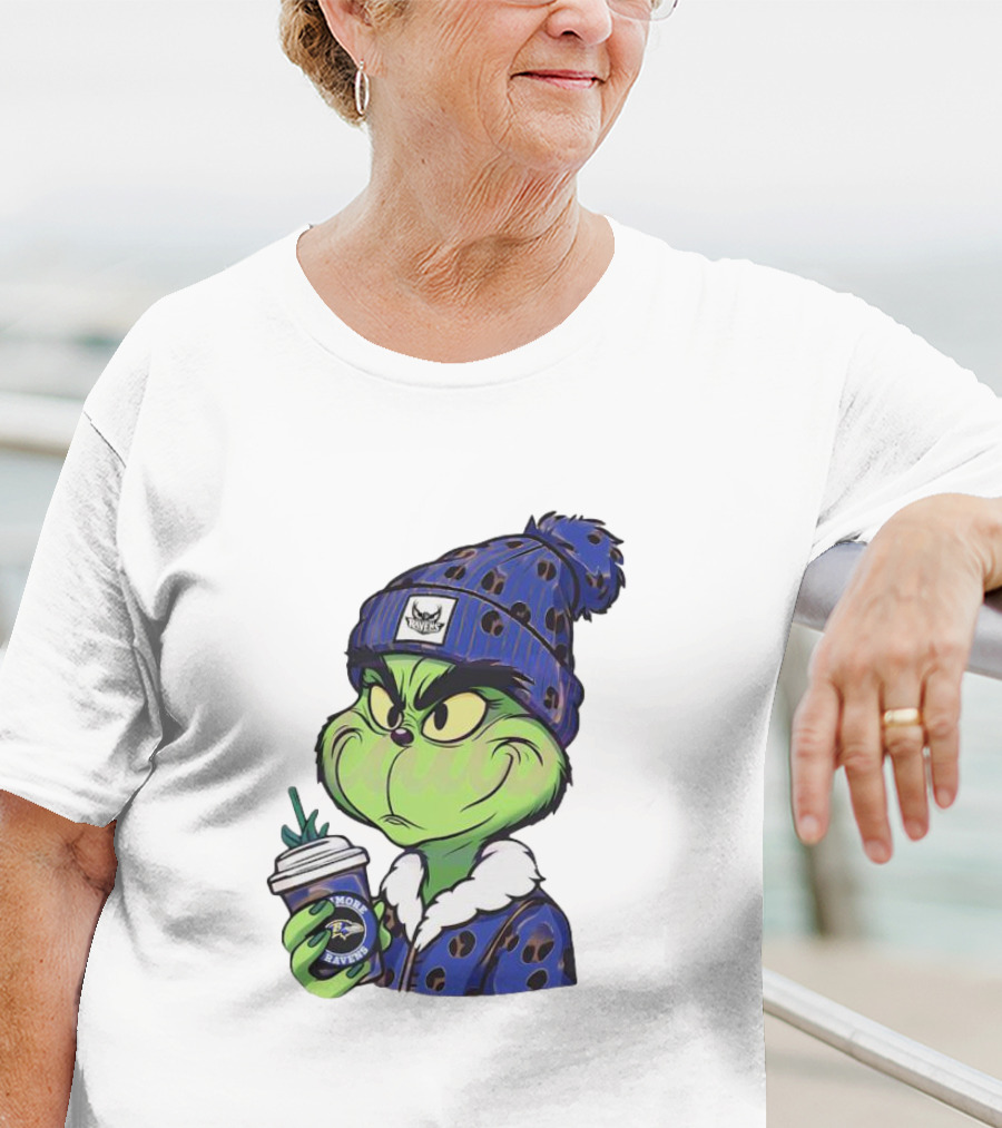 Grinch Boujee Baltimore Ravens Coffee Lover T-Shirt