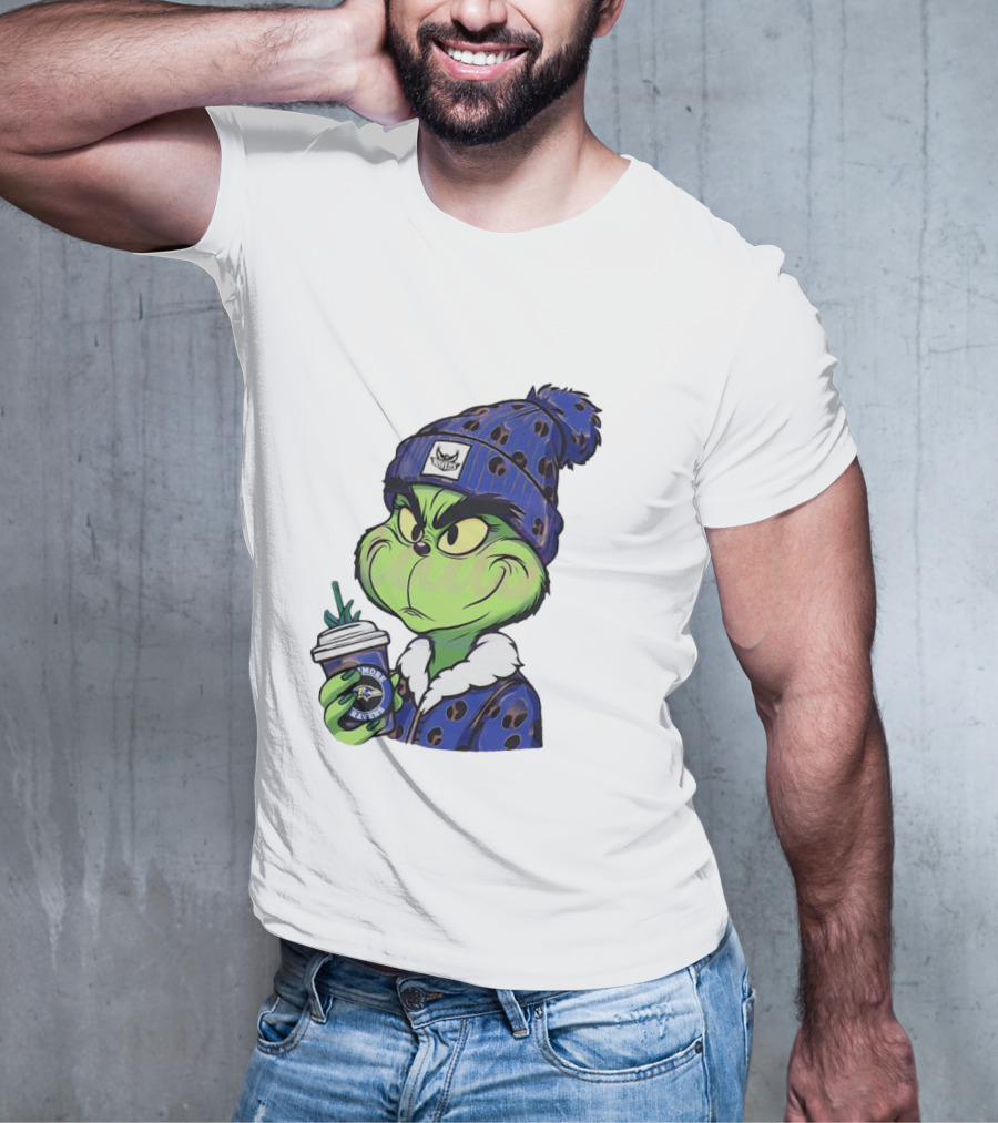Grinch Boujee Baltimore Ravens Coffee Lover T-Shirt