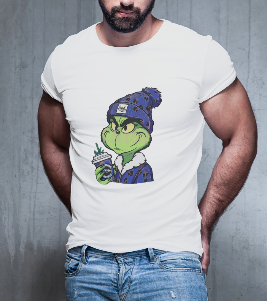 Grinch Boujee Baltimore Ravens Coffee Lover T-Shirt