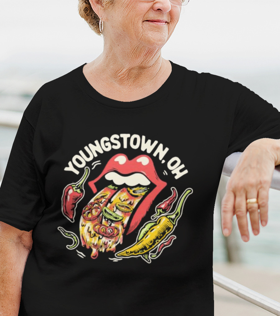 Youngstown OH Spicy Lips With Peppers And Pizza T-Shirt