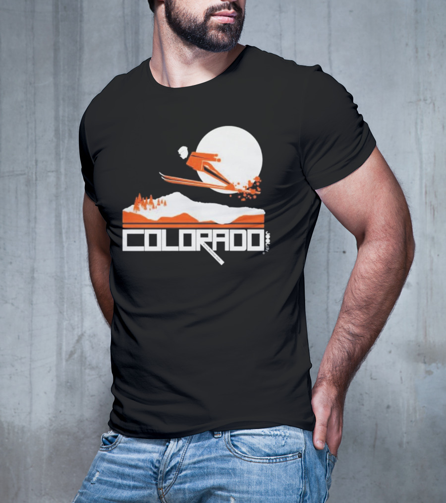 Colorado Skiing Adventure Under Full Moon T-Shirt