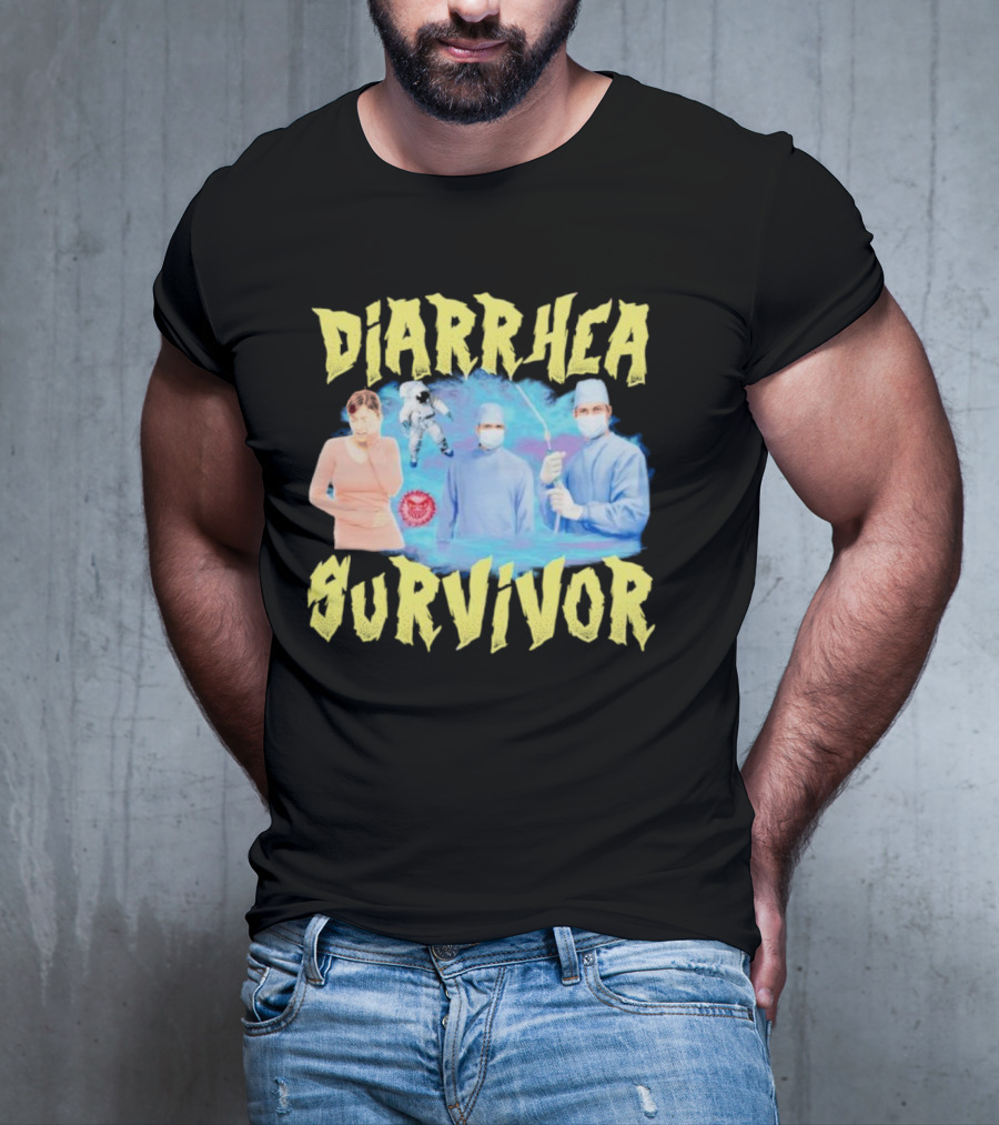 Diarrhea Survivor Funny Medical Humor With Doctors And Patient T-Shirt