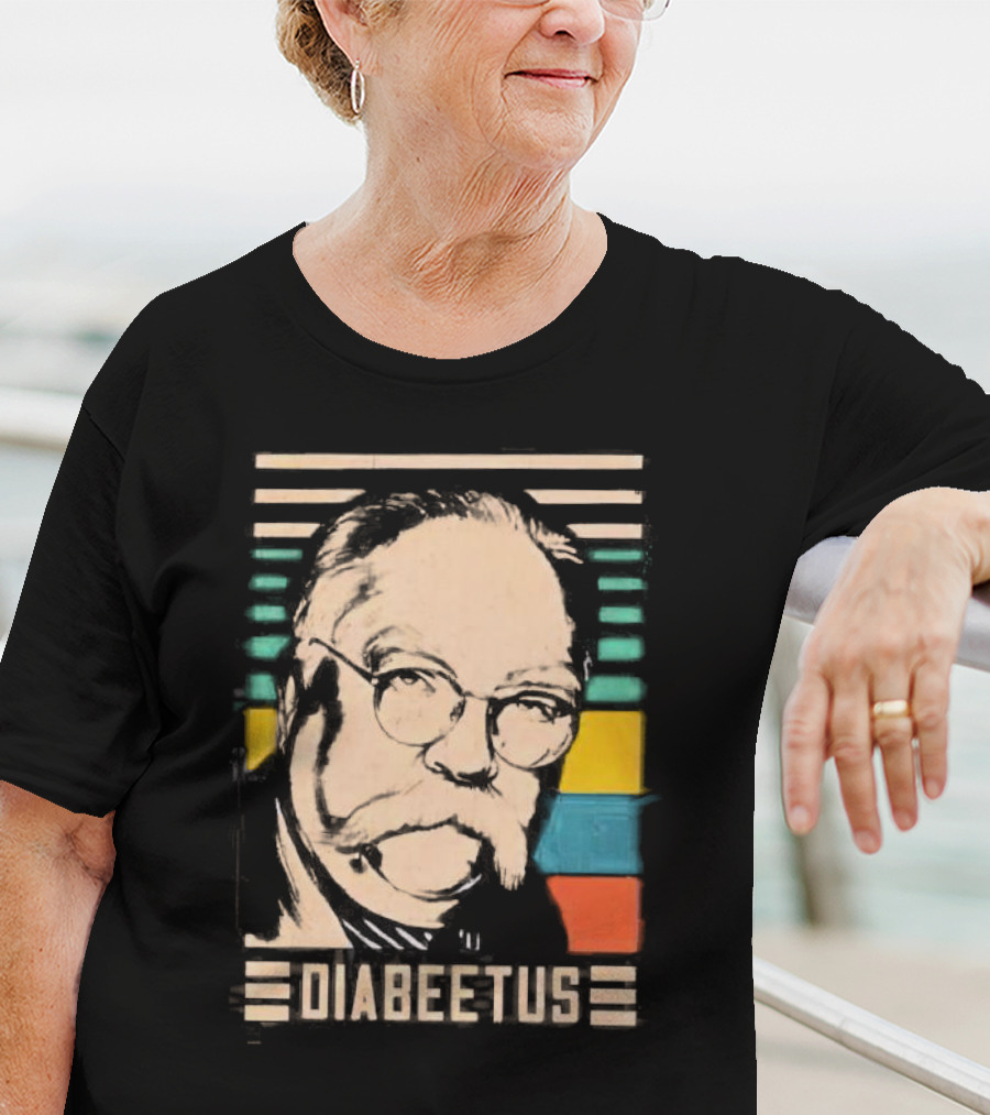 Diabeetus Wilford Brimley Vintage Retro Stripes T-Shirt