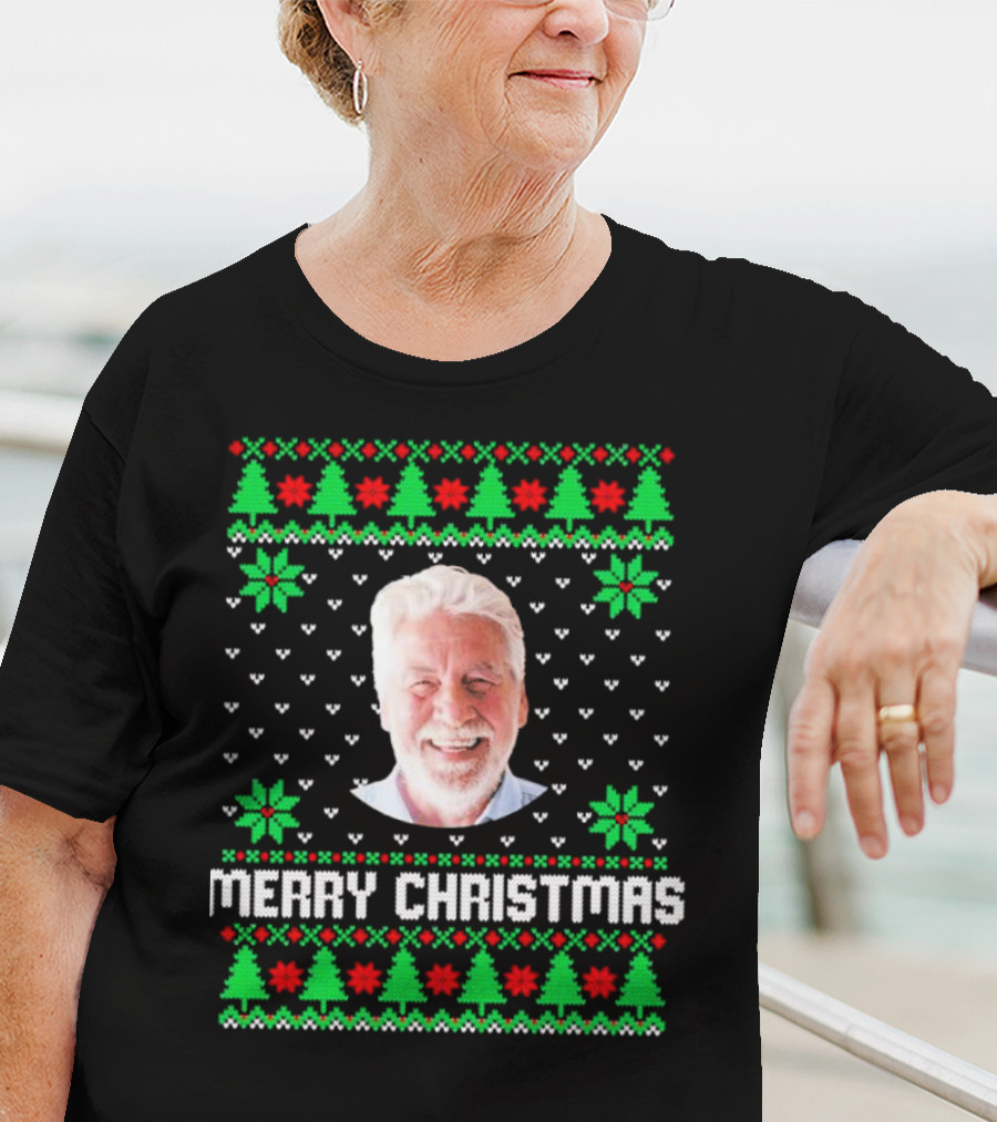 Merry Christmas Personalized Family Photo Face T-Shirt