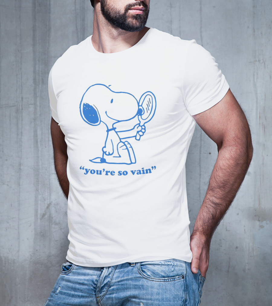 Snoopy You're So Vain Mirror Reflection T-Shirt