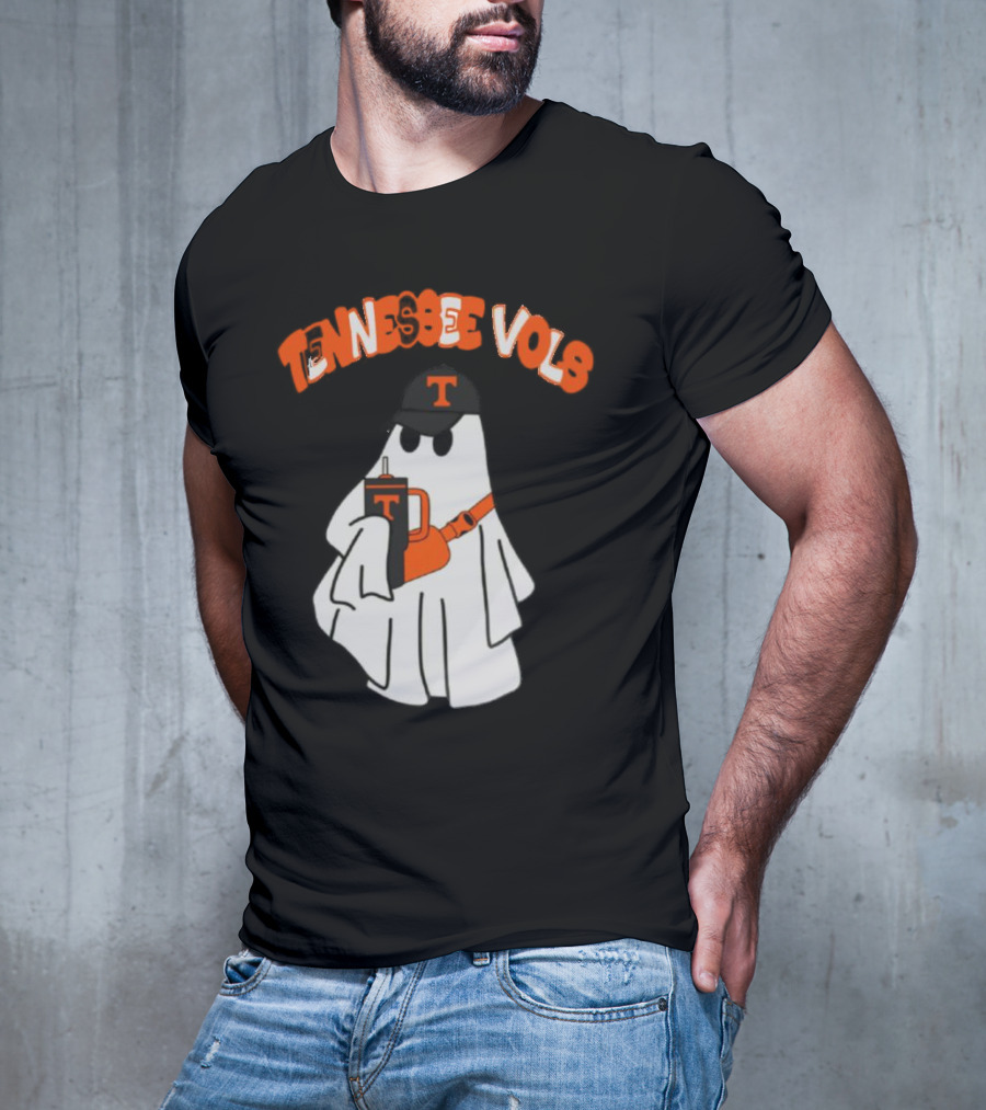 TENNESSEE VOLS GHOST WITH HAT AND DRINK T-Shirt