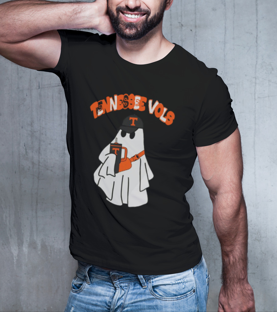 TENNESSEE VOLS GHOST WITH HAT AND DRINK T-Shirt