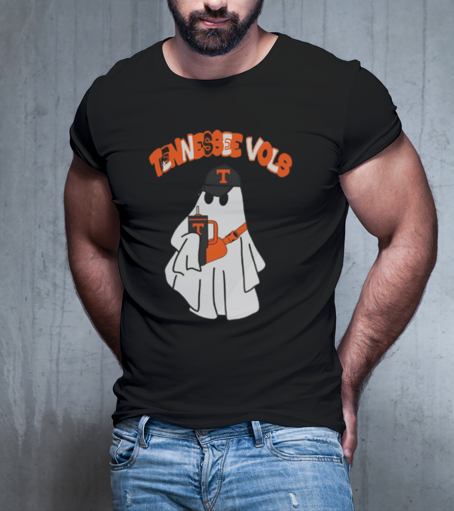 TENNESSEE VOLS GHOST WITH HAT AND DRINK T-Shirt
