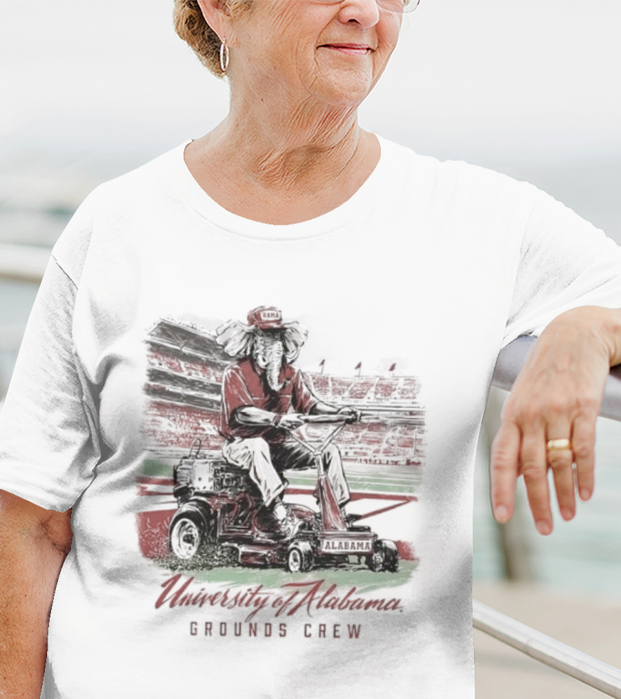 University Of Alabama Grounds Crew Elephant Stadium Mowing T-Shirt