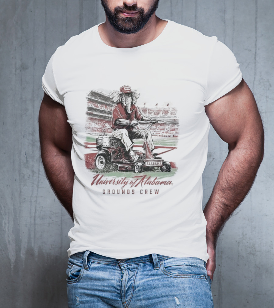 University Of Alabama Grounds Crew Elephant Stadium Mowing T-Shirt