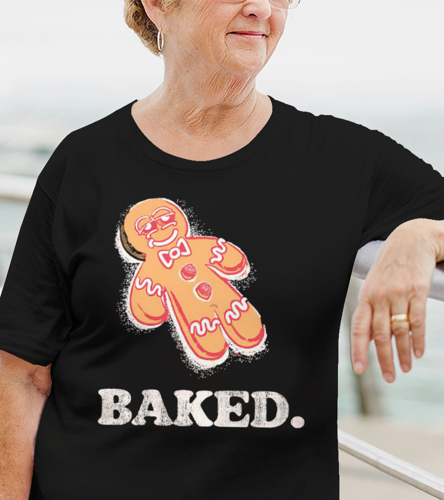 Baked Gingerbread Christmas Cookie Humor T-Shirt
