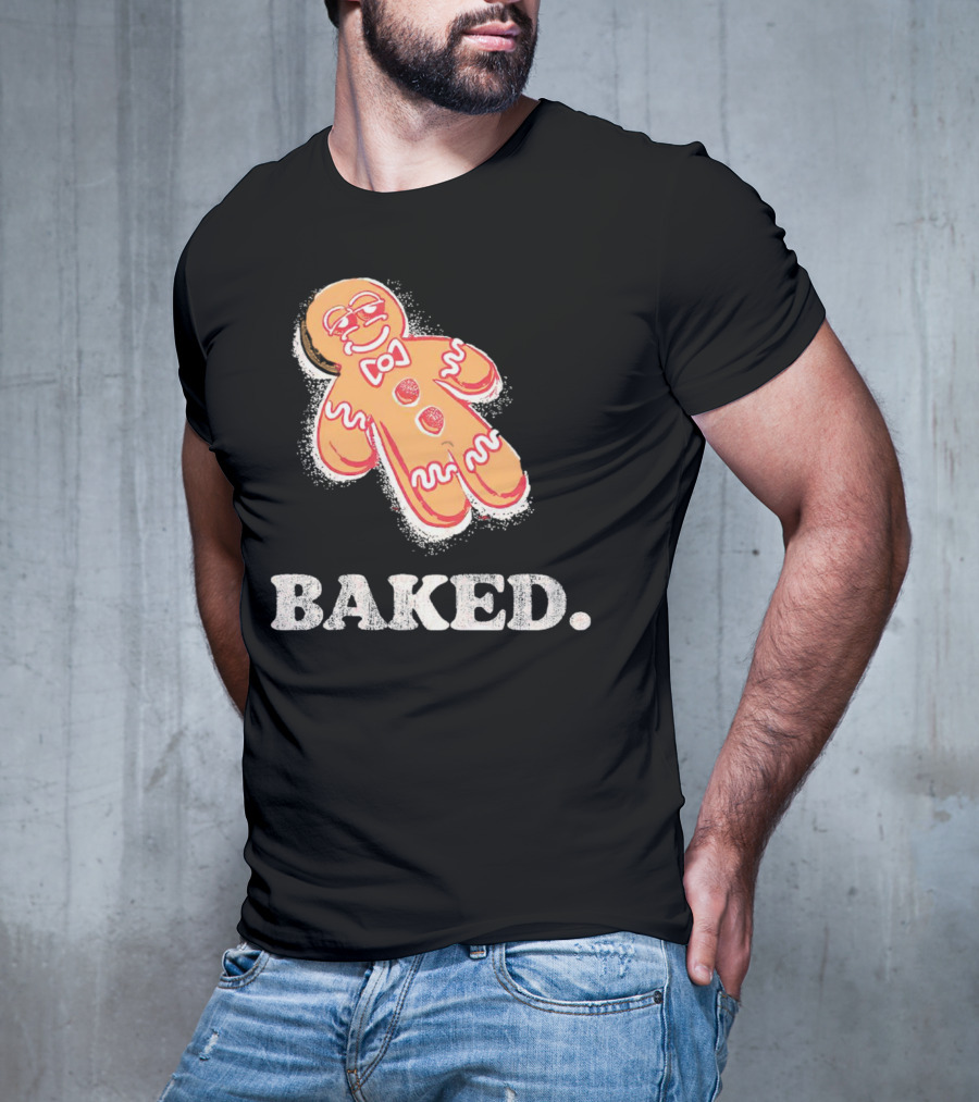 Baked Gingerbread Christmas Cookie Humor T-Shirt