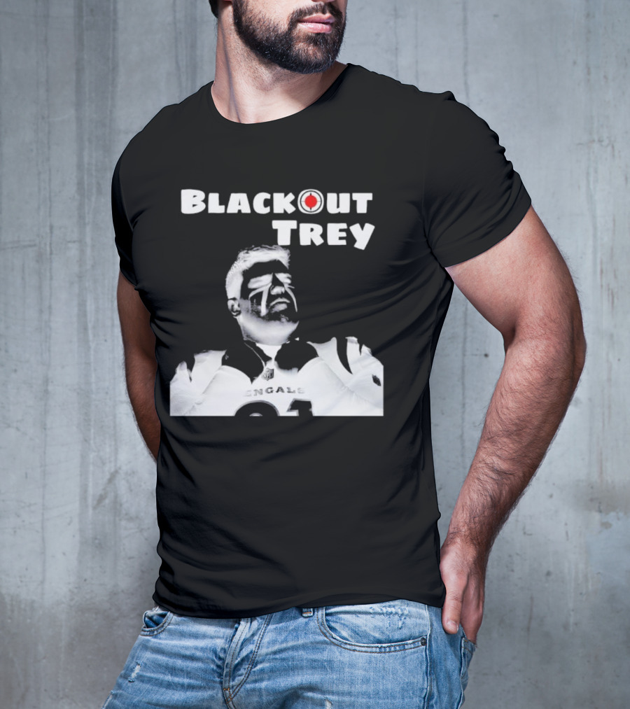 Blackout Trey Cincinnati Bengals 91 T-Shirt