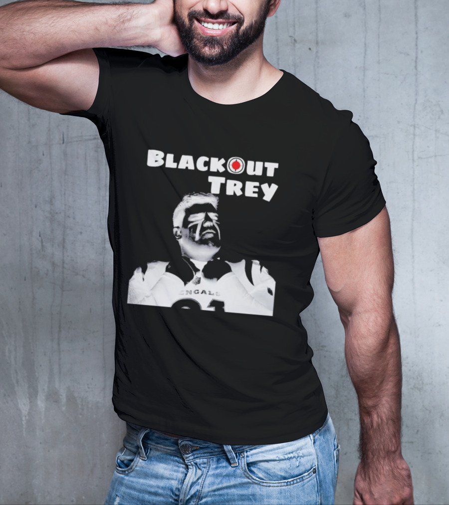 Blackout Trey Cincinnati Bengals 91 T-Shirt