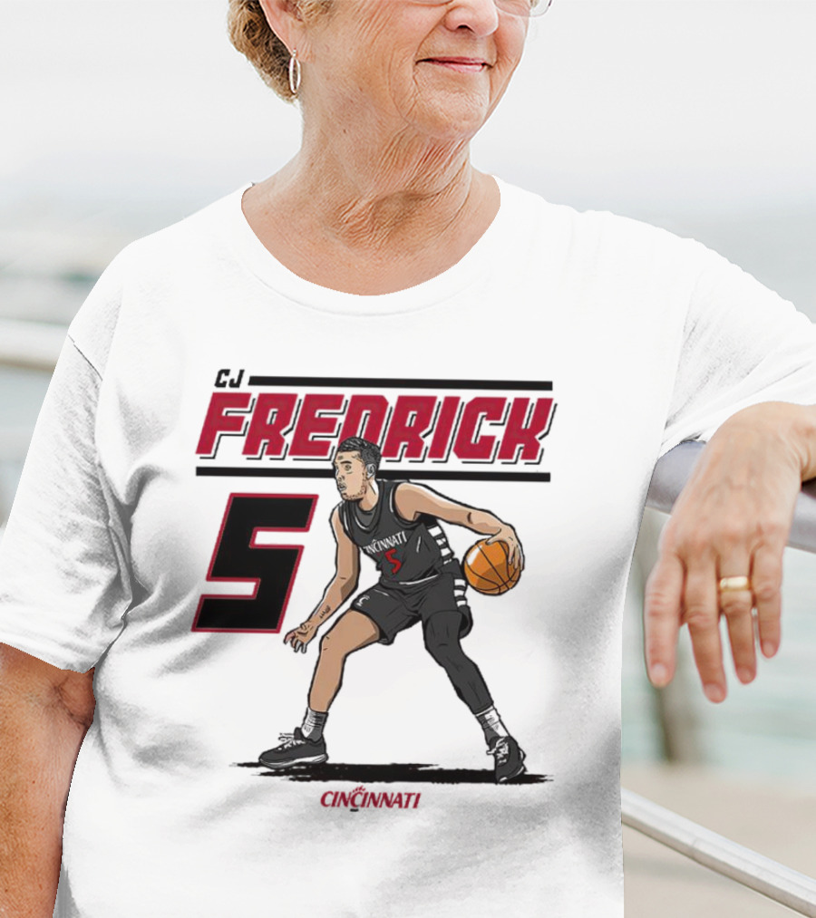 CJ Fredrick Cincinnati Basketball Number 5_ACTION T-Shirt