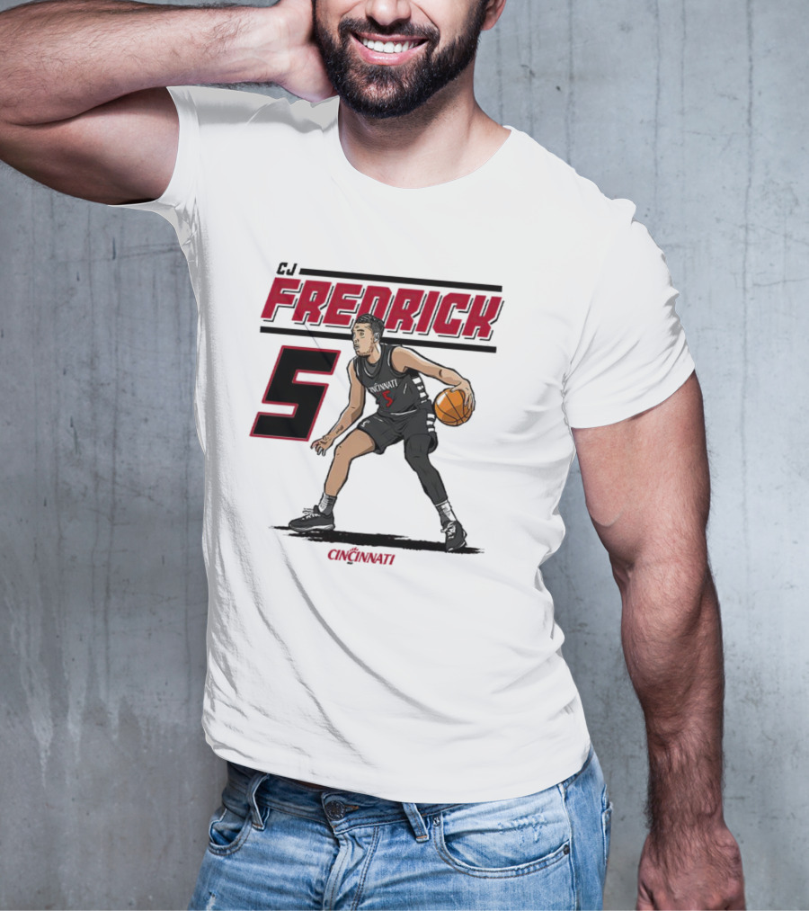 CJ Fredrick Cincinnati Basketball Number 5_ACTION T-Shirt