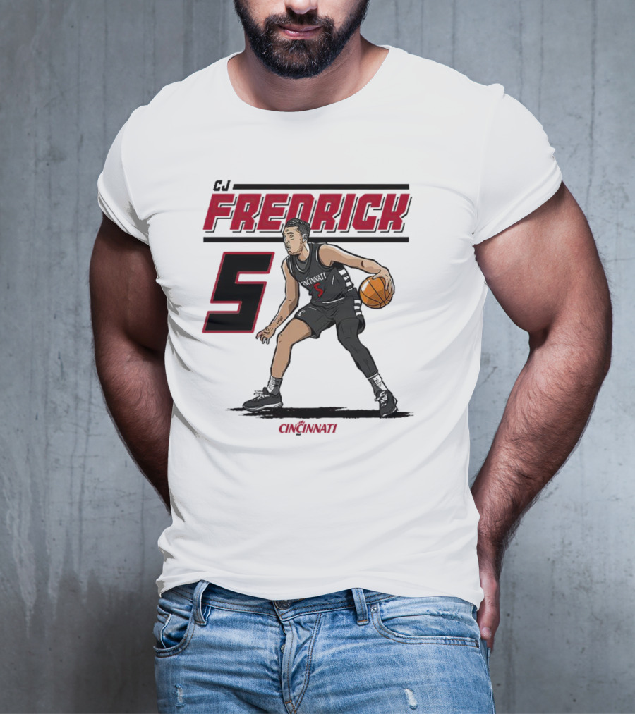 CJ Fredrick Cincinnati Basketball Number 5_ACTION T-Shirt