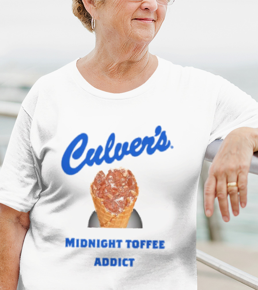 Culver’s Midnight Toffee Addict Ice Cream Cone Fan Favorite T-Shirt